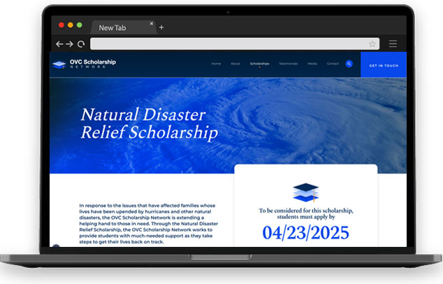 OVC Scholarship Network Natural Disaster Relief Scholarship